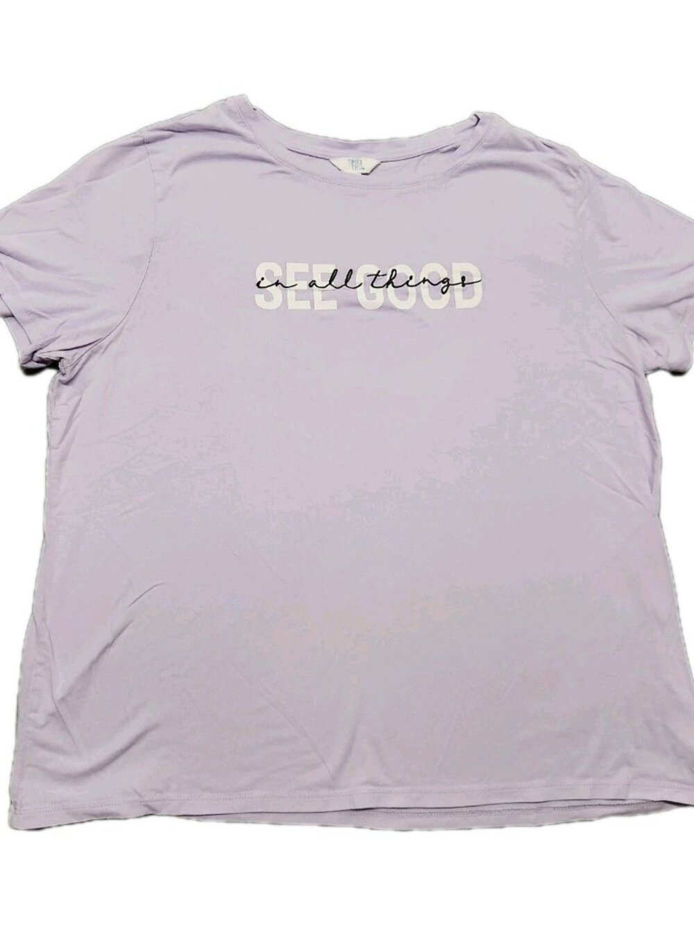 Time And Tru "See The Good In All Things" Purple T-Shirt Youth Sz XXXL 0385